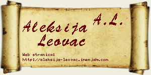 Aleksija Leovac vizit kartica
